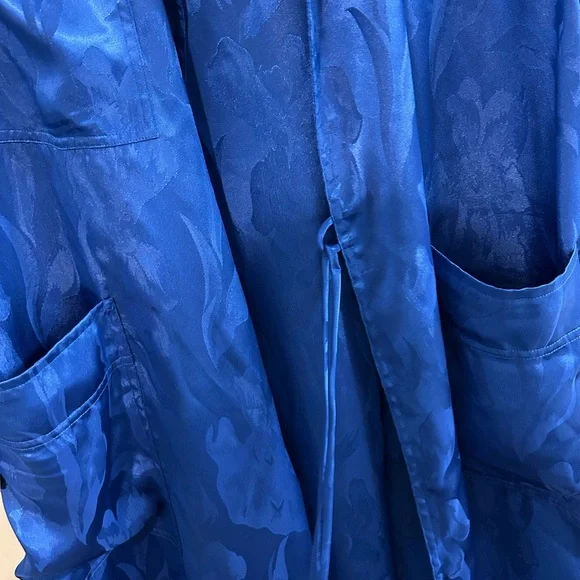 Vintage Gold Label Victoria's Secret Vibrant Blue Robe - Picture 6 of 7